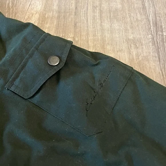 Eddie Bauer Waxed Cotton The Eddie Field Barn Coat Jacket in Army Green Men's XL - Picture 10 of 16
